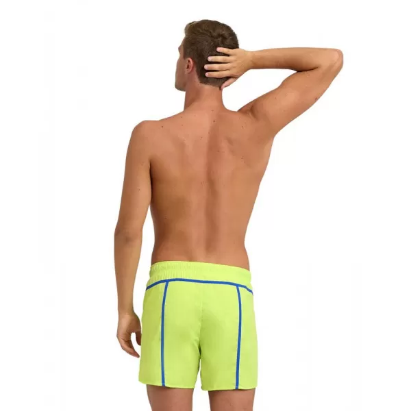 MENS ARENA PRO FILE BEACH SHORT SOFT GREEN-NEON BLUE 