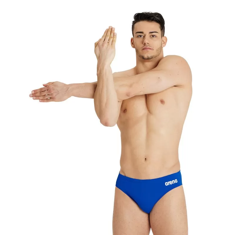 M TEAM SWIM BRIEFS SOLID ROYAL-WHITE 